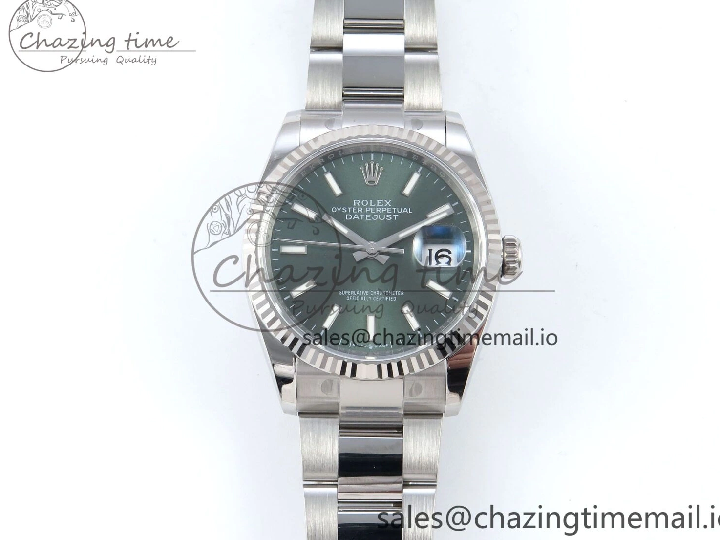 Dial EWEF DateJust 126234 A3235 Bracelet on Stick 36 Green Edition Oyster Best 0509